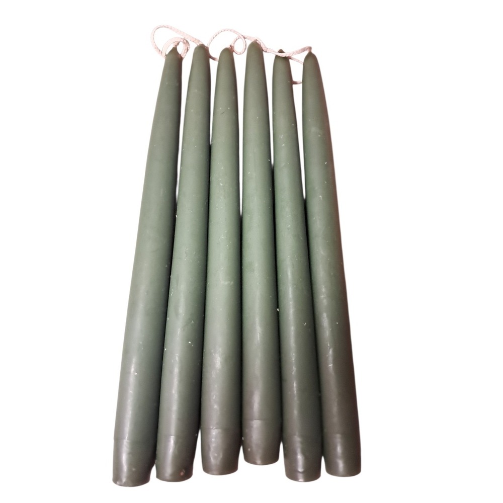 6  Candles Tapers in Light Green 10 inches tall. New(other)